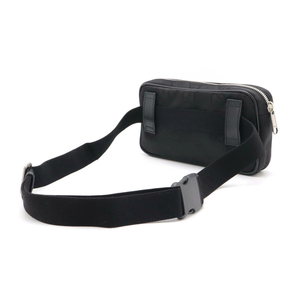 Gucci canvas Grid bag waist The Off body leather black belt Black